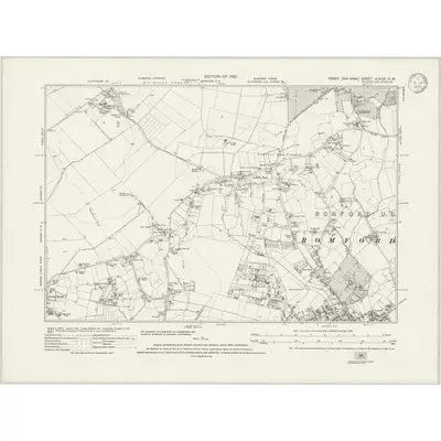 1914 Map of Essex nLXXIX.NW, 1933 Print