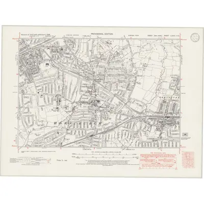 1938 Map of Essex nLXXIX.SE, 1946 Print