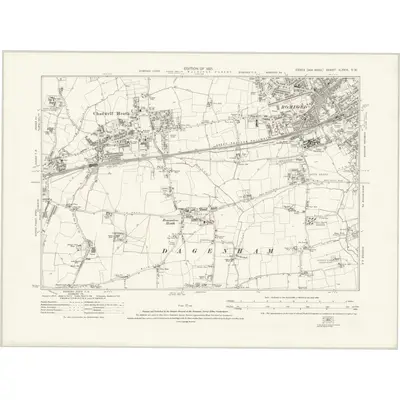 1914 Map of Essex nLXXIX.SW, 1921 Print