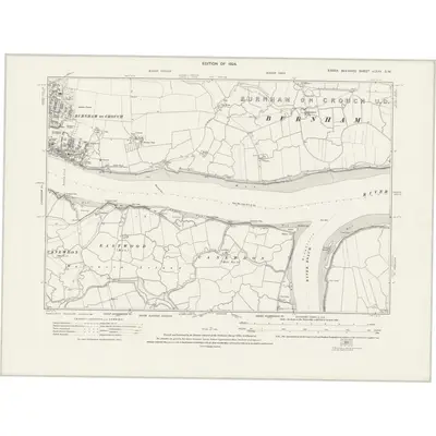 1920 Map of Essex nLXXV.SW, 1924 Print