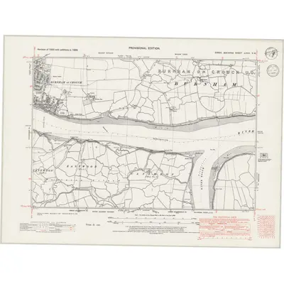1938 Map of Essex nLXXV.SW, 1945 Print