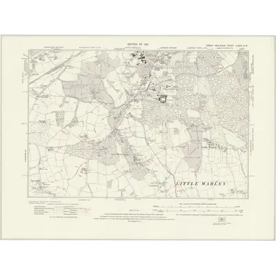 1915 Map of Essex nLXXX.NW, 1921 Print