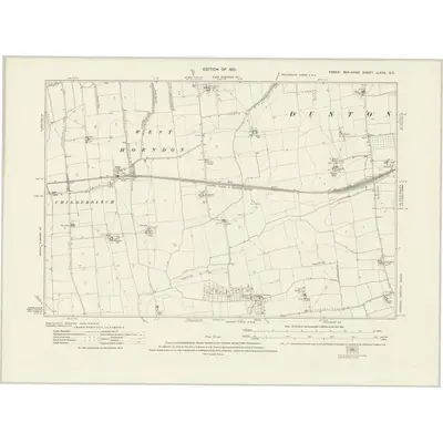 1915 Map of Essex nLXXX.SE, 1921 Print