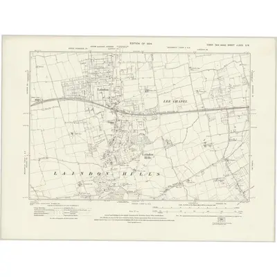 1919 Map of Essex nLXXXI.SW, 1924 Print
