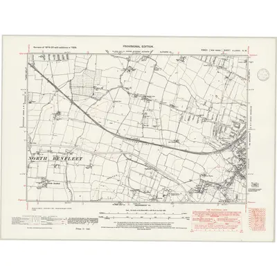 1938 Map of Essex nLXXXII.NW, 1946 Print