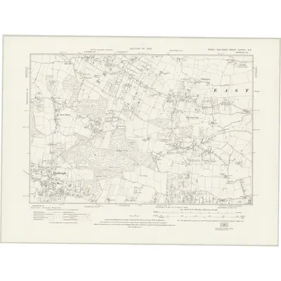 1920 Map of Essex nLXXXII.SE, 1923 Print