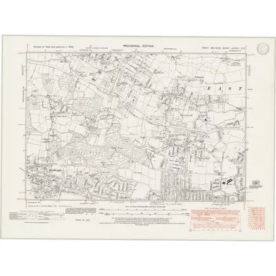 1938 Map of Essex nLXXXII.SE, 1947 Print