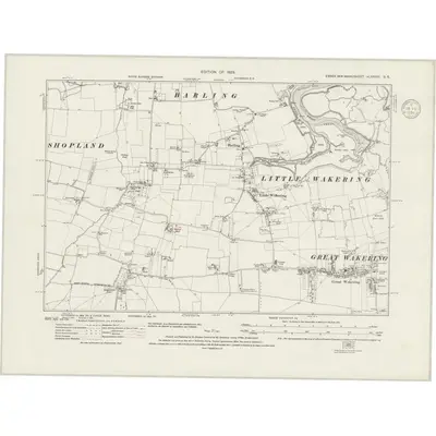 1920 Map of Essex nLXXXIII.SE, 1923 Print