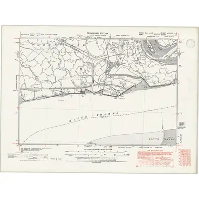 1938 Map of Essex nLXXXIX.SE, 1947 Print