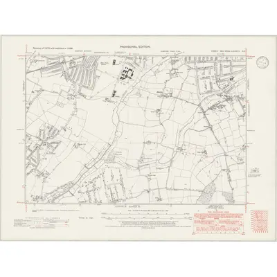 1938 Map of Essex nLXXXVII.NE, 1946 Print