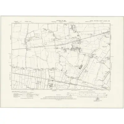 1915 Map of Essex nLXXXVII.NW, 1921 Print