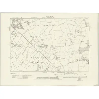 1915 Map of Essex nLXXXVII.SE, 1921 Print