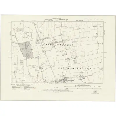 1915 Map of Essex nLXXXVIII.NW, 1921 Print