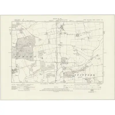 1915 Map of Essex nLXXXVIII.SW, 1921 Print