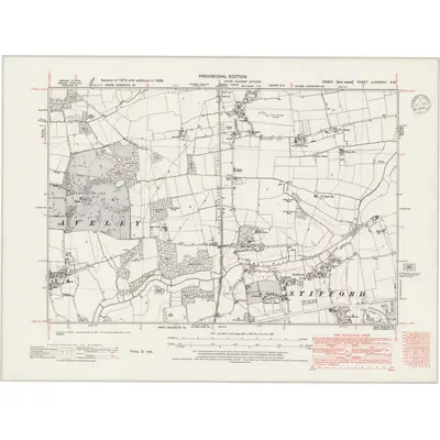 1938 Map of Essex nLXXXVIII.SW, 1945 Print