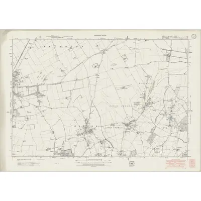 1938 Map of Essex nVI, 1946 Print
