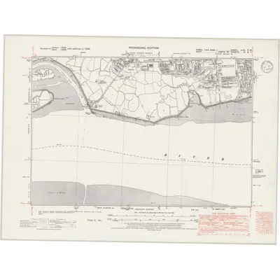 1938 Map of Essex nXC.SW, 1945 Print