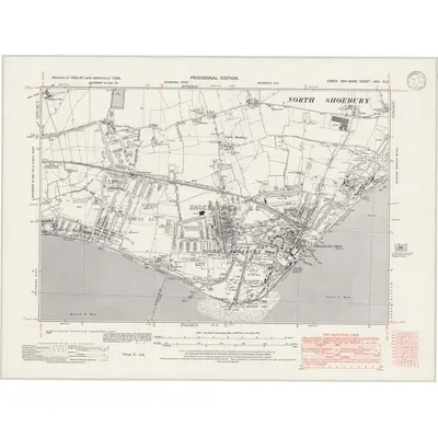 1938 Map of Essex nXCI.NE, 1946 Print