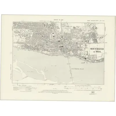 1920 Map of Essex nXCI.NW, 1923 Print