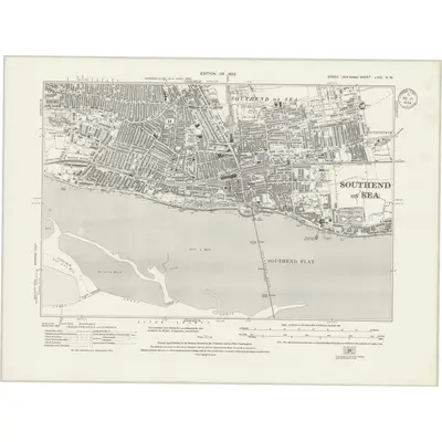 1920 Map of Essex nXCI.NW, 1934 Print