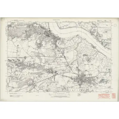 1938 Map of Essex nXCIV, 1946 Print