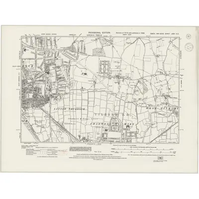1938 Map of Essex nXCV.NE, 1944 Print