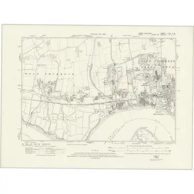 1915 Map of Essex nXCV.NW, 1923 Print