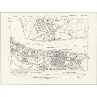 1915 Map of Essex nXCV.SE, 1923 Print