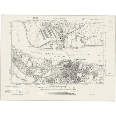 1938 Map of Essex nXCV.SE, 1944 Print