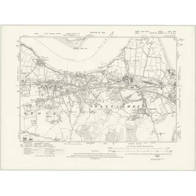 1915 Map of Essex nXCV.SW, 1923 Print