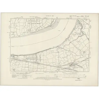 1916 Map of Essex nXCVI.SW, 1923 Print