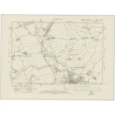 1920 Map of Essex nXI.NW, 1925 Print