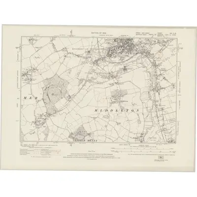 1920 Map of Essex nXI.SW, 1925 Print