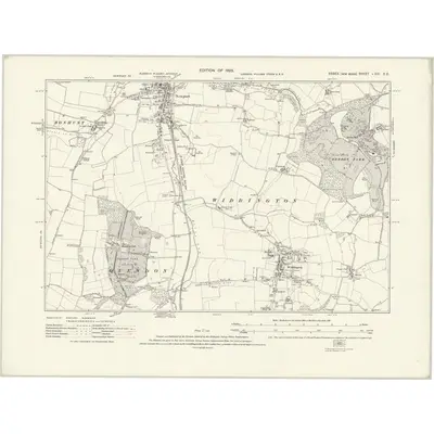 1919 Map of Essex nXIII.SE, 1923 Print