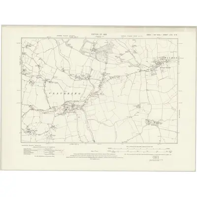 1919 Map of Essex nXIII.SW, 1923 Print