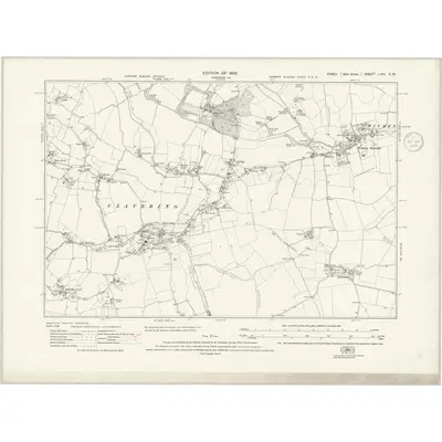 1919 Map of Essex nXIII.SW, 1936 Print