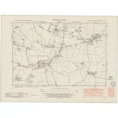 1946 Map of Essex nXIII.SW, 1950 Print