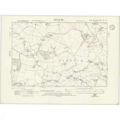 1919 Map of Essex nXIV.NW, 1935 Print