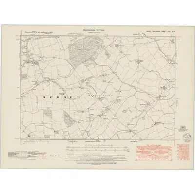 1946 Map of Essex nXIV.SW, 1950 Print