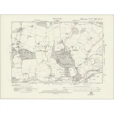 1915 Map of Essex nXLI.SE, 1923 Print