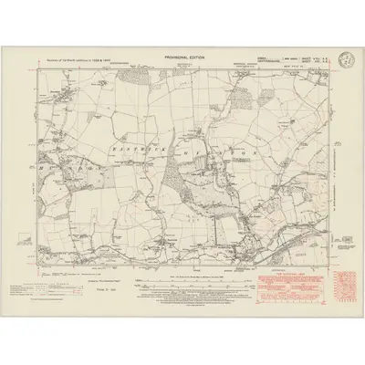 1947 Map of Essex nXLI.SE, 1948 Print