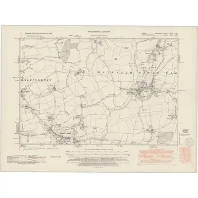 1946 Map of Essex nXLII.NE, 1950 Print