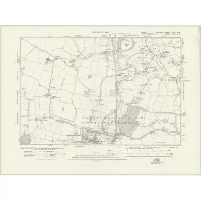 1915 Map of Essex nXLII.NW, 1923 Print