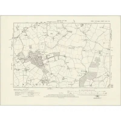 1915 Map of Essex nXLII.SE, 1923 Print