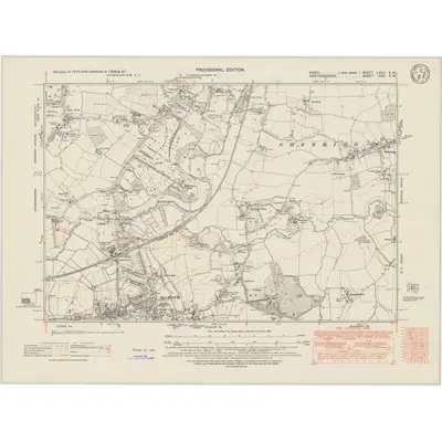 1947 Map of Essex nXLII.SW, 1948 Print