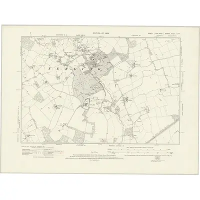 1919 Map of Essex nXLV.SW, 1924 Print