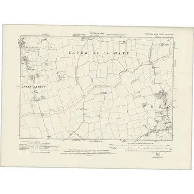 1921 Map of Essex nXLVII.NW, 1925 Print