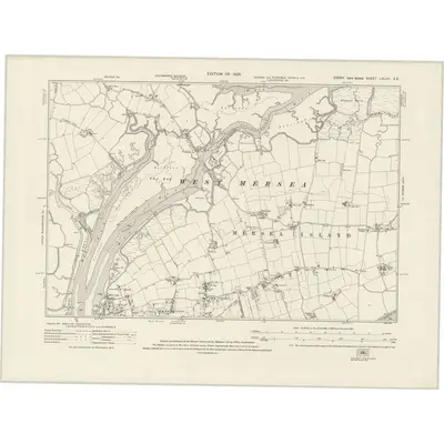 1921 Map of Essex nXLVII.SE, 1925 Print