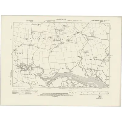 1921 Map of Essex nXLVII.SW, 1925 Print