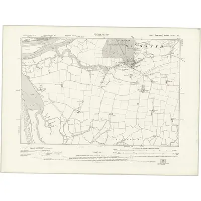 1921 Map of Essex nXLVIII.SE, 1925 Print